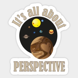 Pluto: It's all about Perspective Sticker